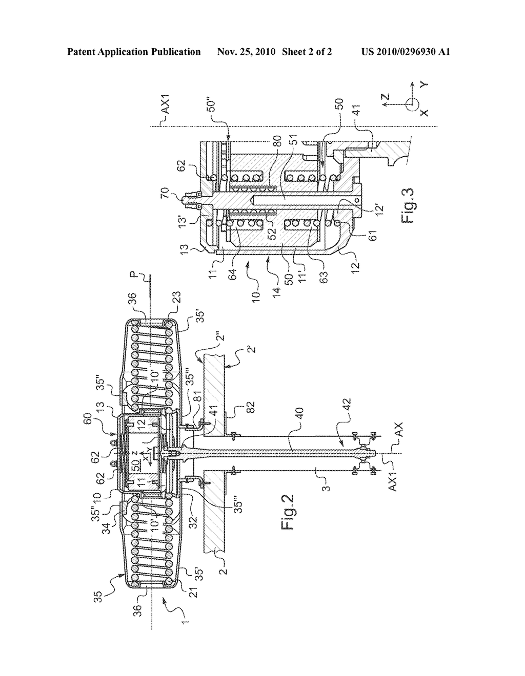 CONCENTRATED-MASS DEVICE FOR REDUCING VIBRATION GENERATED BY A ROTORCRAFT LIFT ROTOR, AND A ROTOR HUB FITTED WITH SUCH A DEVICE - diagram, schematic, and image 03