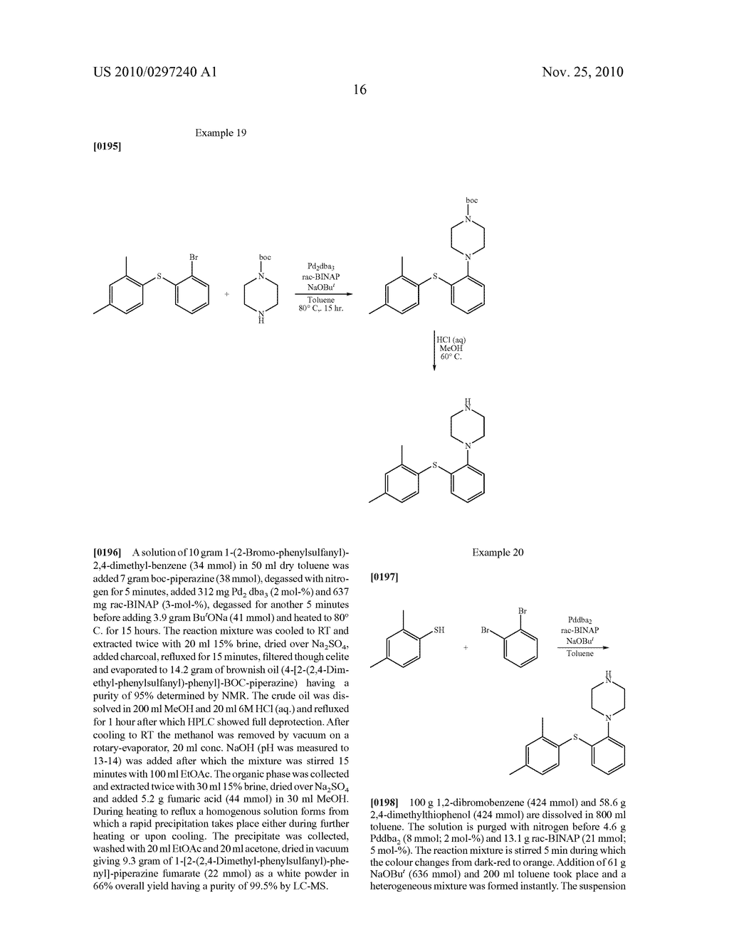 1- [2- (2,4-DIMETHYLPHENYLSULFANYL)-PHENYL] PIPERAZINE AS A COMPOUND WITH COMBINED SEROTONIN REUPTAKE, 5-HT3 AND 5-HT1A ACTIVITY FOR THE TREATMENT OF COGNITIVE IMPAIRMENT - diagram, schematic, and image 39