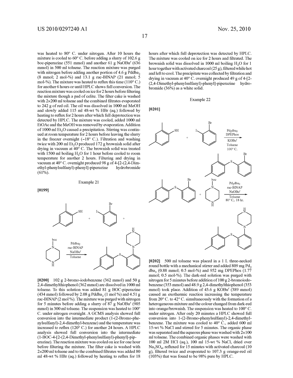 1- [2- (2,4-DIMETHYLPHENYLSULFANYL)-PHENYL] PIPERAZINE AS A COMPOUND WITH COMBINED SEROTONIN REUPTAKE, 5-HT3 AND 5-HT1A ACTIVITY FOR THE TREATMENT OF COGNITIVE IMPAIRMENT - diagram, schematic, and image 40