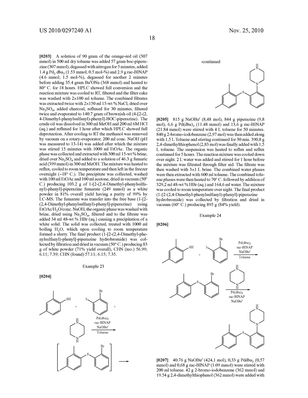1- [2- (2,4-DIMETHYLPHENYLSULFANYL)-PHENYL] PIPERAZINE AS A COMPOUND WITH COMBINED SEROTONIN REUPTAKE, 5-HT3 AND 5-HT1A ACTIVITY FOR THE TREATMENT OF COGNITIVE IMPAIRMENT - diagram, schematic, and image 41