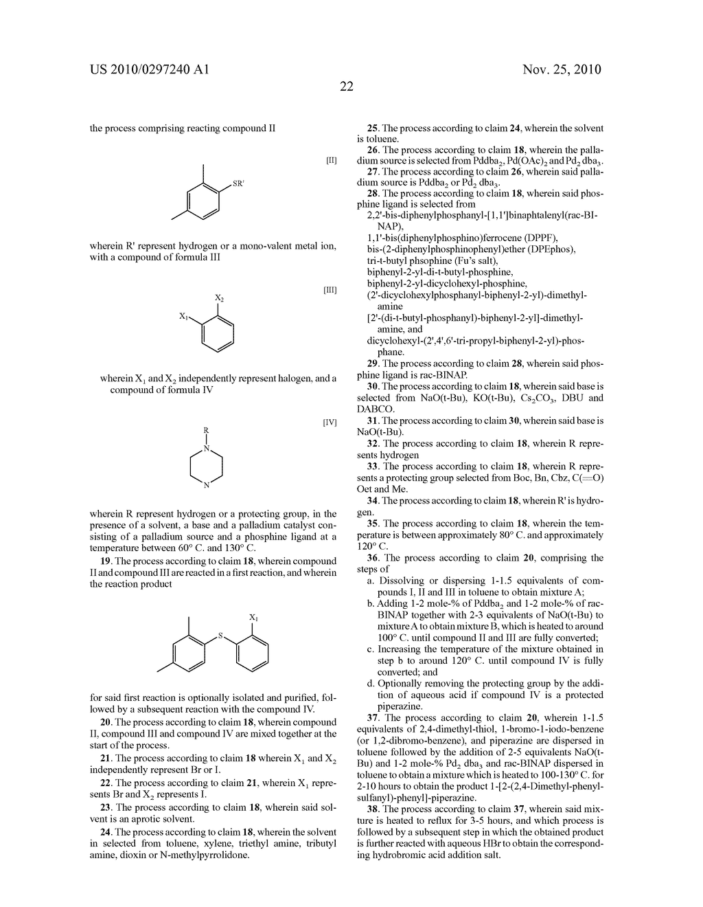 1- [2- (2,4-DIMETHYLPHENYLSULFANYL)-PHENYL] PIPERAZINE AS A COMPOUND WITH COMBINED SEROTONIN REUPTAKE, 5-HT3 AND 5-HT1A ACTIVITY FOR THE TREATMENT OF COGNITIVE IMPAIRMENT - diagram, schematic, and image 45