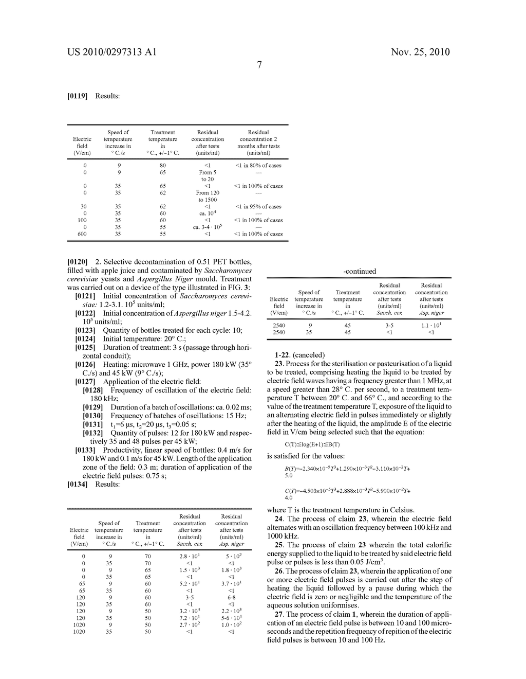 METHOD AND DEVICE FOR STERILISING A LIQUID - diagram, schematic, and image 12