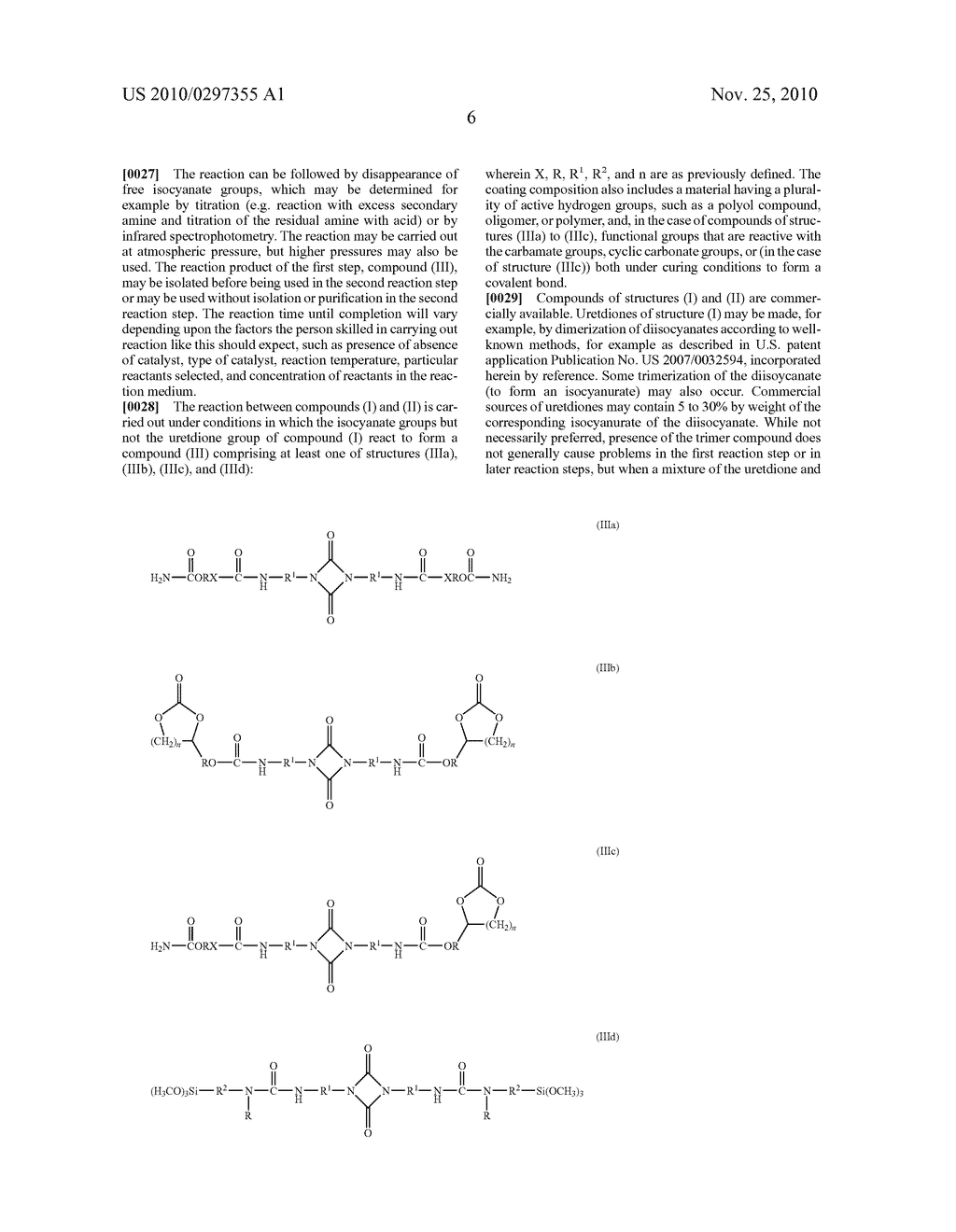 CURABLE COATING COMPOSITION CONTAINING A COMPOUND HAVING A URETDIONE GROUP AND A DIFFERENT FUNCTIONAL GROUP AND CURED COATINGS - diagram, schematic, and image 07