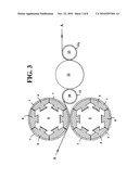 Method and apparatus for manufacturing a transversely oriented film of thermoplastic polymer material and products obtainable by the same method diagram and image