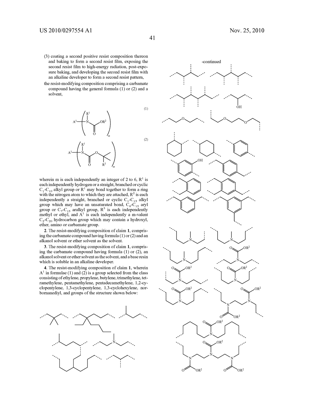 RESIST-MODIFYING COMPOSITION AND PATTERN FORMING PROCESS - diagram, schematic, and image 50