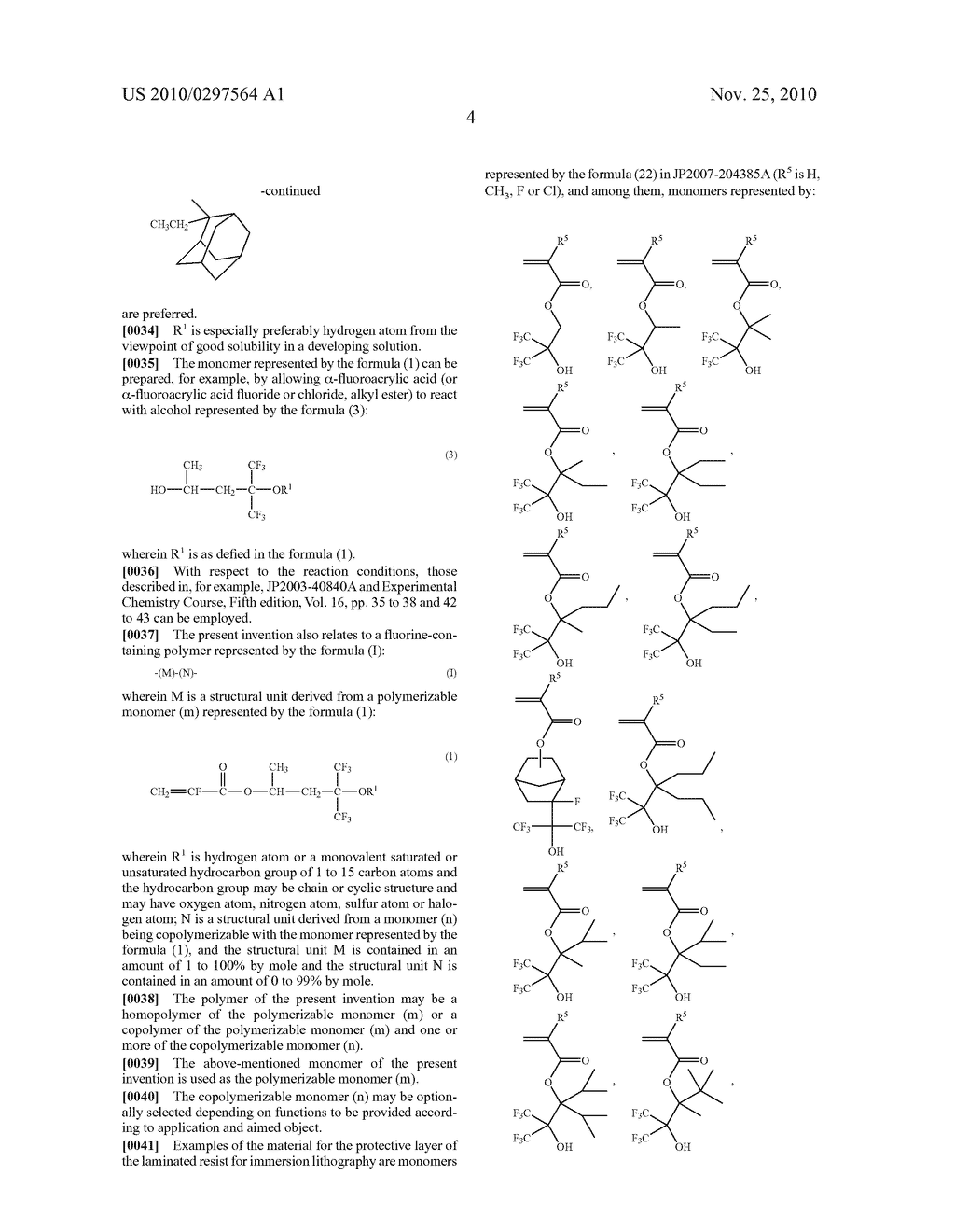 POLYMERIZABLE FLUORINE-CONTAINING MONOMER, FLUORINE-CONTAINING POLYMER AND METHOD OF FORMING RESIST PATTERN - diagram, schematic, and image 06