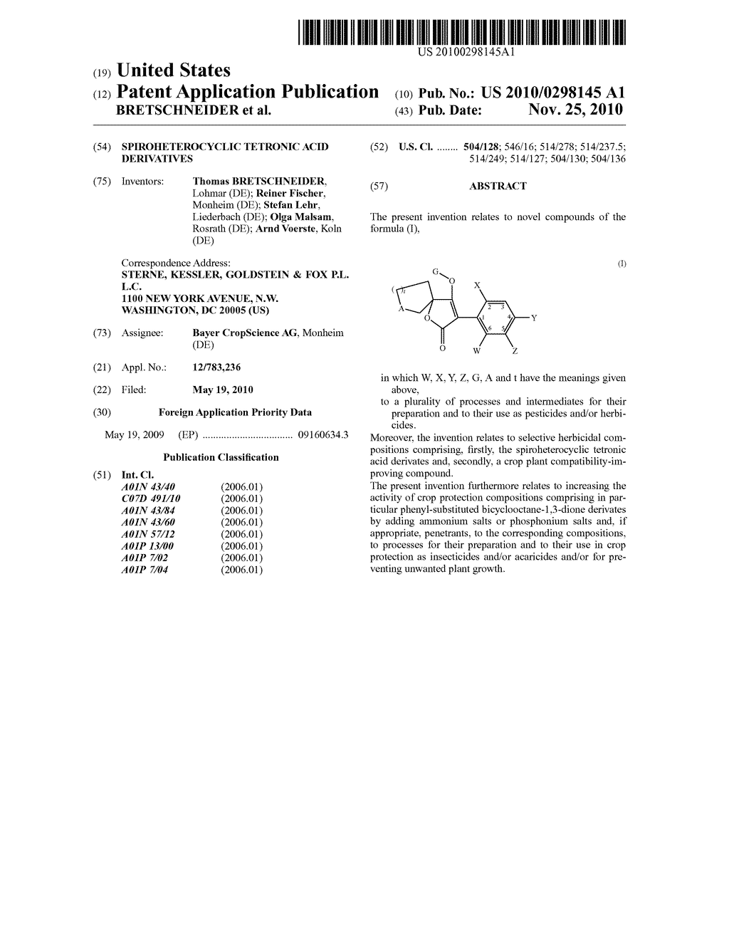 Spiroheterocyclic Tetronic Acid Derivatives - diagram, schematic, and image 01