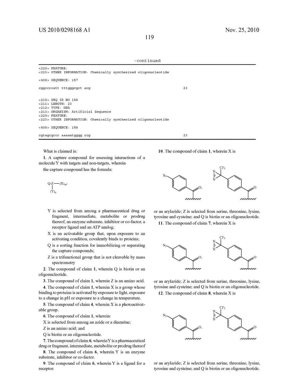 Capture compounds, collections thereof and methods for analyzing the proteome and complex compositions - diagram, schematic, and image 262