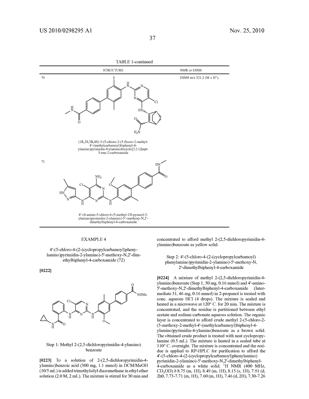 2-BIPHENYLAMINO-4-AMINOPYRIMIDINE DERIVATIVES AS KINASE INHIBITORS - diagram, schematic, and image 38