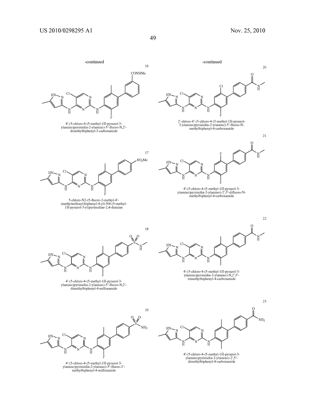 2-BIPHENYLAMINO-4-AMINOPYRIMIDINE DERIVATIVES AS KINASE INHIBITORS - diagram, schematic, and image 50