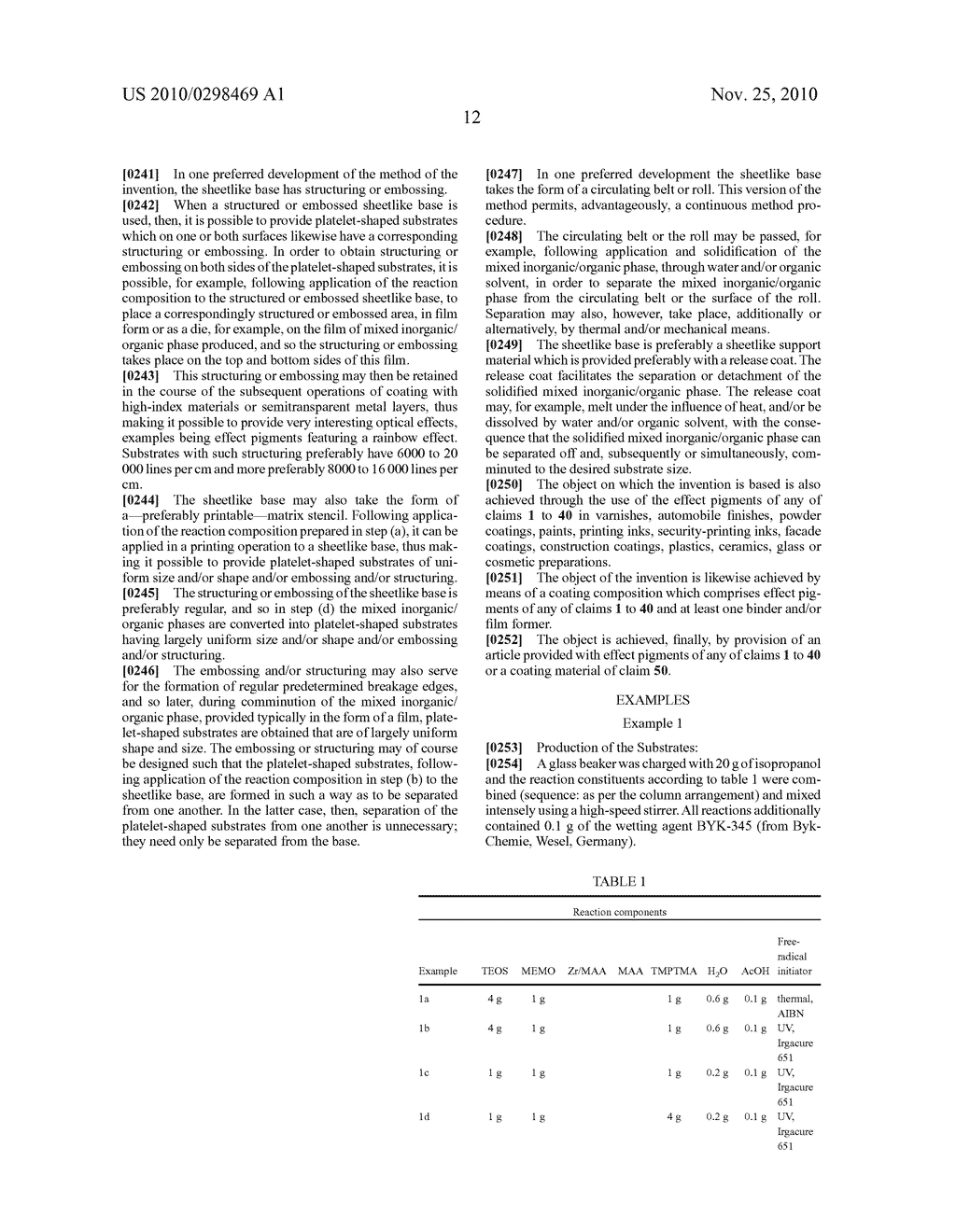 EFFECT PIGMENTS BASED ON SUBSTRATES FORMED FROM INORGANIC-ORGANIC MIXED PHASES, PRODUCTION AND USE THEREOF - diagram, schematic, and image 13