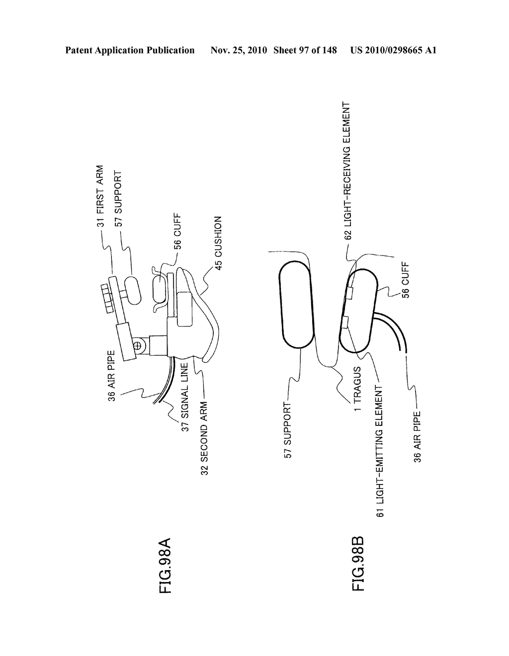 LIVING BODY INFORMATION DETECTION APPARATUS AND BLOOD-PRESSURE METER - diagram, schematic, and image 98