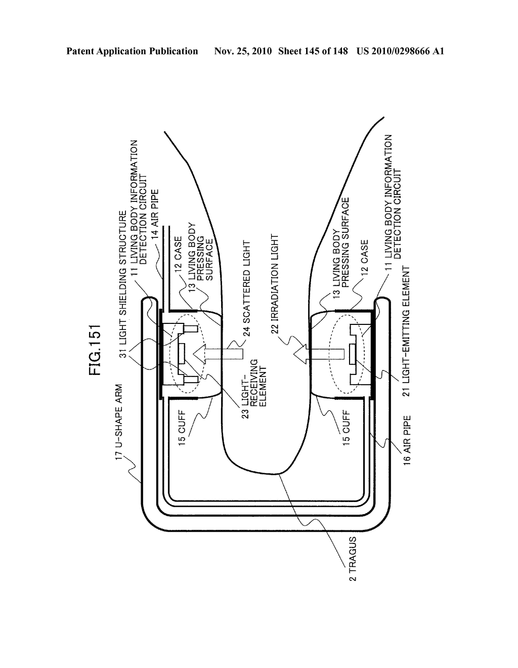 LIVING BODY INFORMATION DETECTION APPARATUS AND BLOOD-PRESSURE METER - diagram, schematic, and image 146