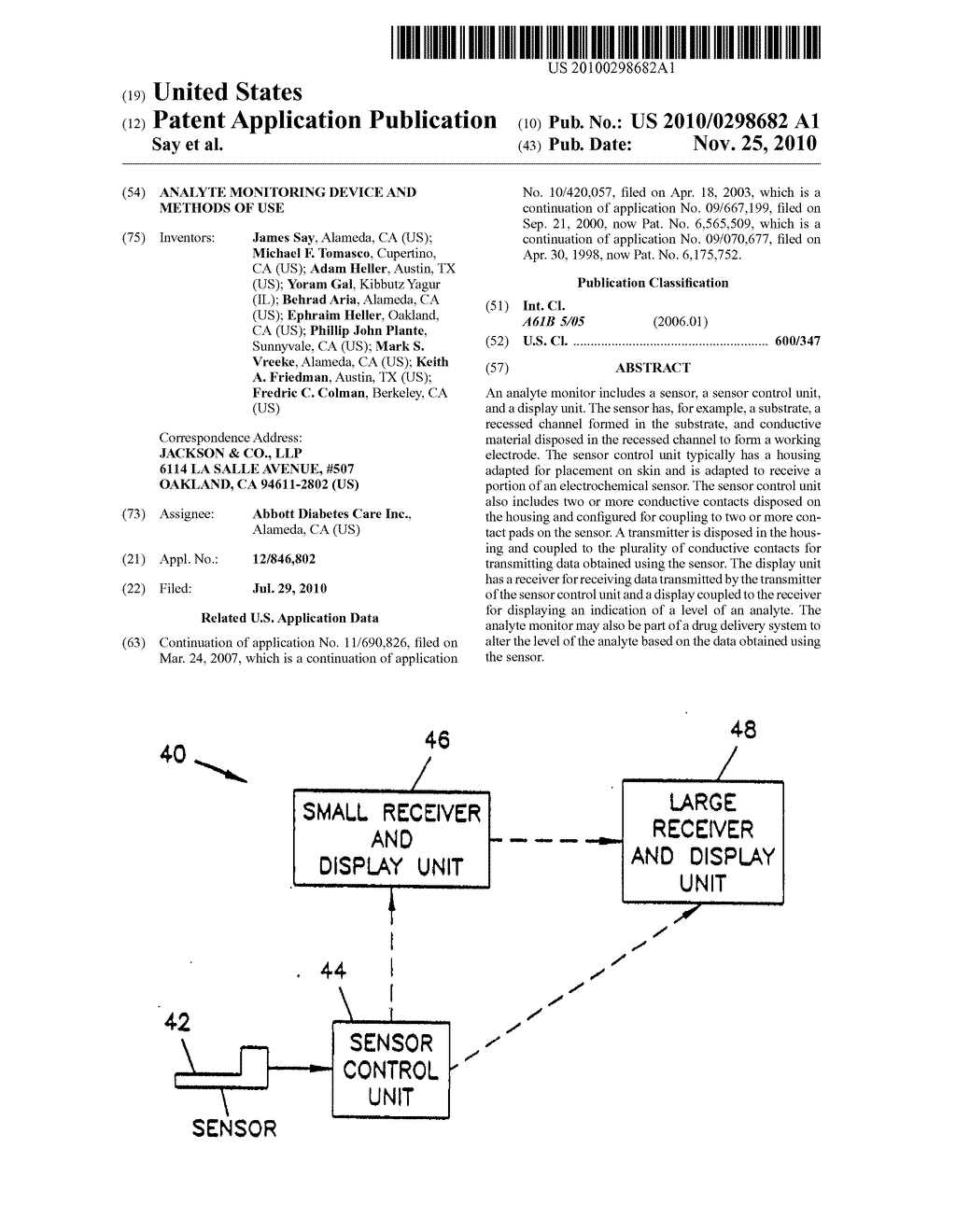 Analyte Monitoring Device and Methods of Use - diagram, schematic, and image 01