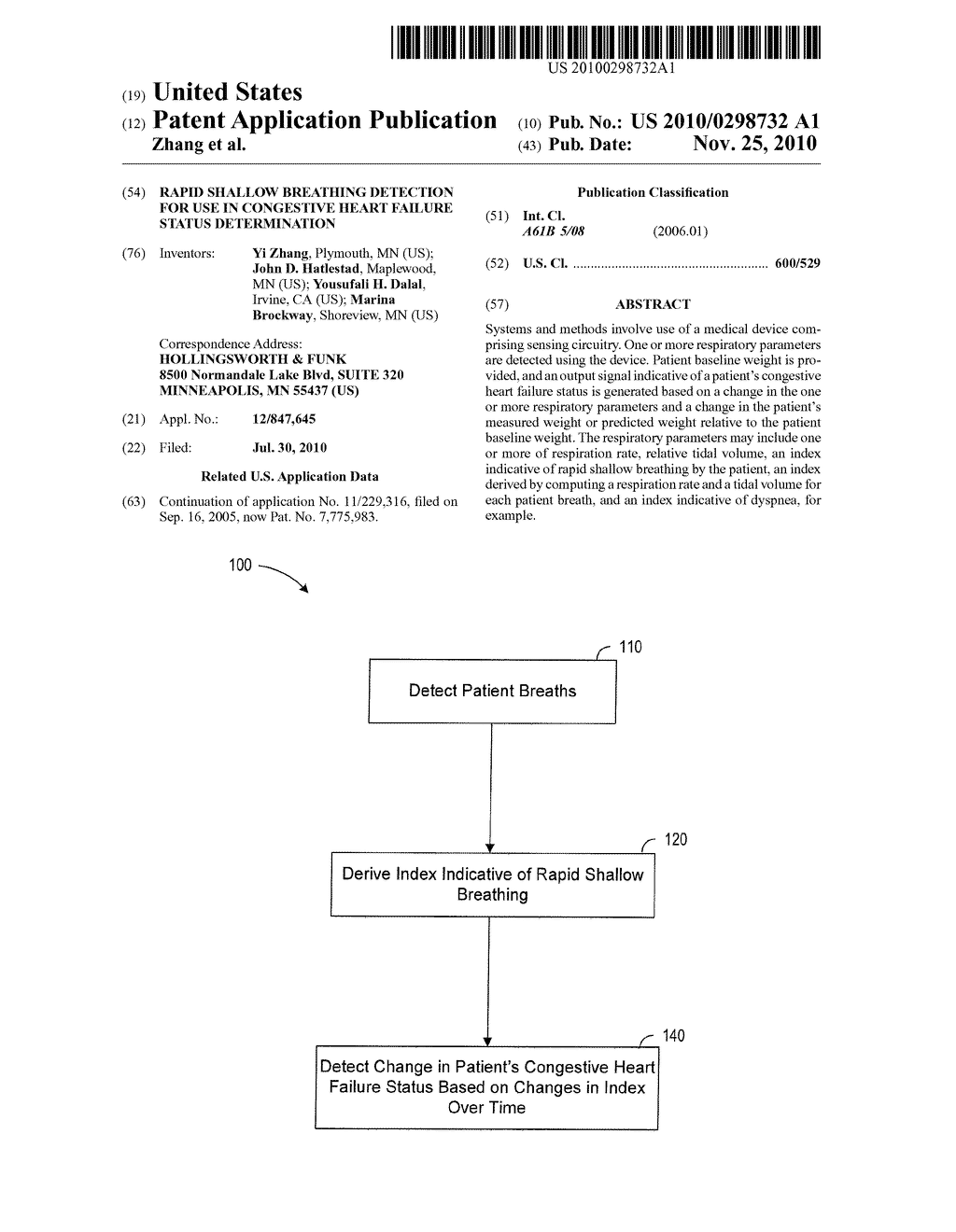 Rapid Shallow Breathing Detection for use in Congestive Heart Failure Status Determination - diagram, schematic, and image 01