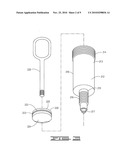 Pressured syringe for the injection of a viscous liquid through a cannulated surgical screw bone filler adapter diagram and image