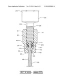 Pressured syringe for the injection of a viscous liquid through a cannulated surgical screw bone filler adapter diagram and image