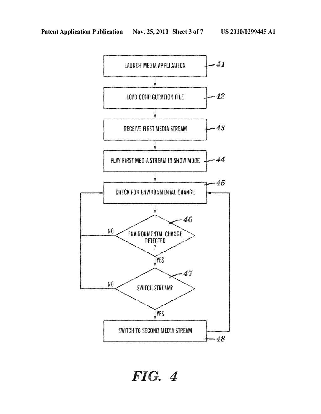 SWITCHING MEDIA STREAMS IN A CLIENT SYSTEM BASED ON ENVIRONMENTAL CHANGES - diagram, schematic, and image 04