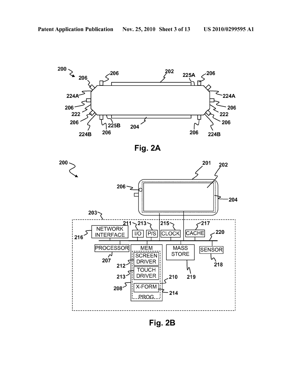 HAND-HELD DEVICE WITH TWO-FINGER TOUCH TRIGGERED SELECTION AND TRANSFORMATION OF ACTIVE ELEMENTS - diagram, schematic, and image 04