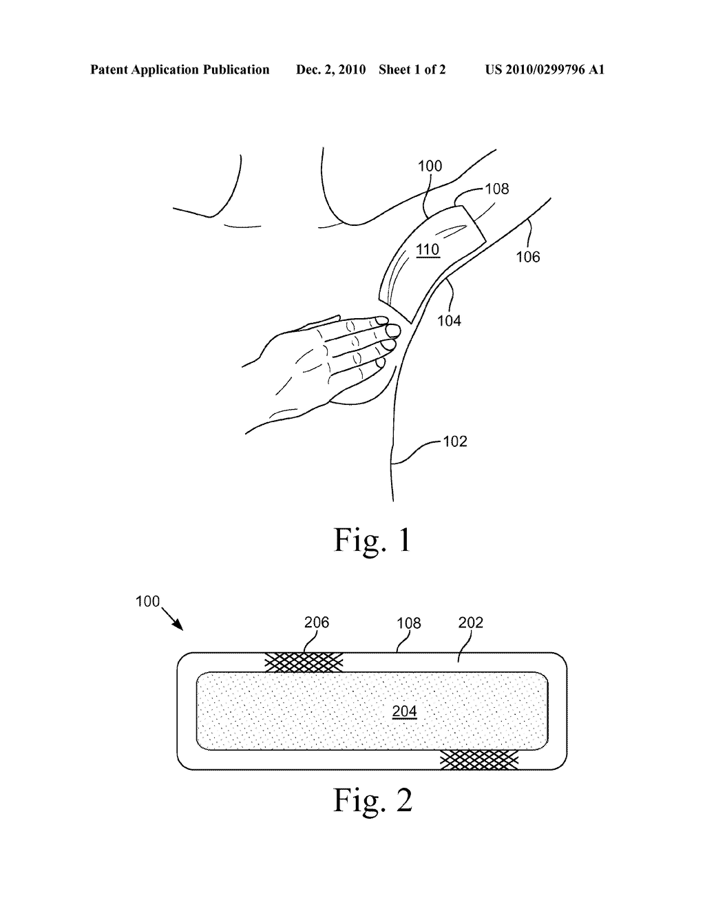 Adhesive Underarm Perspiration Pad - diagram, schematic, and image 02