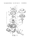 Water flushing device for floor toilet diagram and image