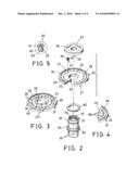 Water flushing device for floor toilet diagram and image