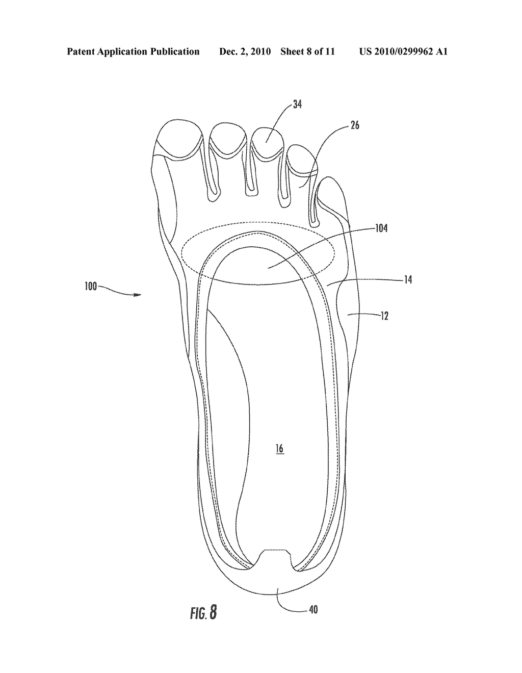 FOOTWEAR HAVING INDEPENDENTLY ARTICUABLE TOE PORTIONS - diagram, schematic, and image 09