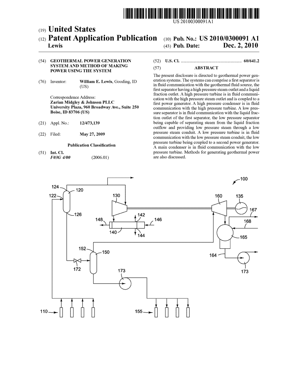 GEOTHERMAL POWER GENERATION SYSTEM AND METHOD OF MAKING POWER USING THE SYSTEM - diagram, schematic, and image 01