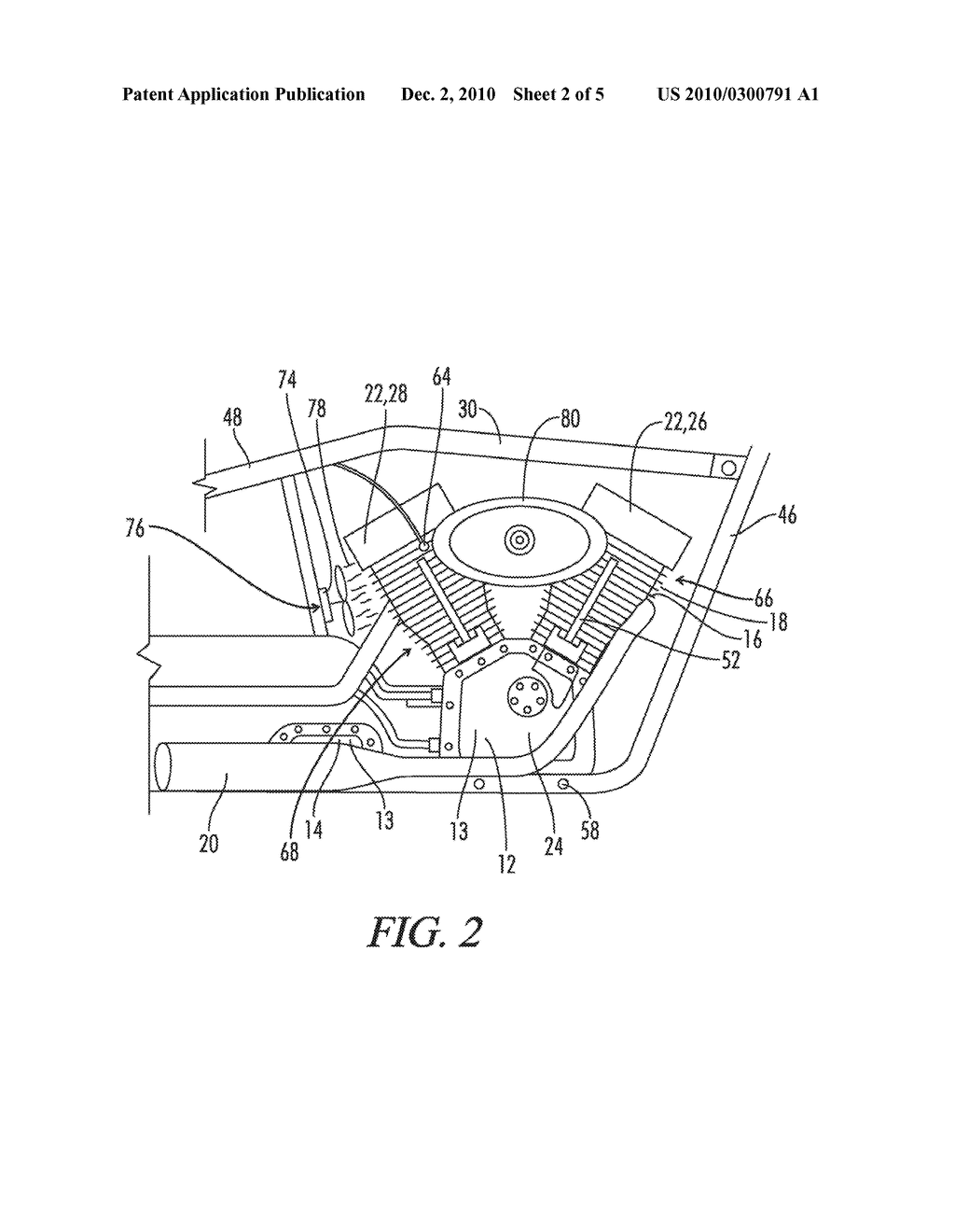 MOTORCYCLE WITH A BLOWER FOR ENGINE COOLING - diagram, schematic, and image 03