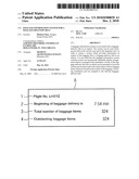 BAGGAGE-INFORMATION SYSTEM FOR A BAGGAGE-DELIVERY BELT diagram and image
