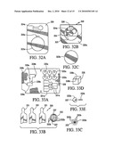 Container with flyer disc member diagram and image