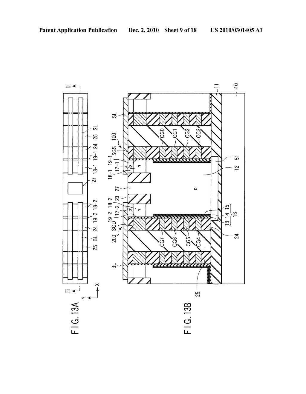 NONVOLATILE SEMICONDUCTOR MEMORY DEVICE AND MANUFACTURING METHOD THEREOF - diagram, schematic, and image 10