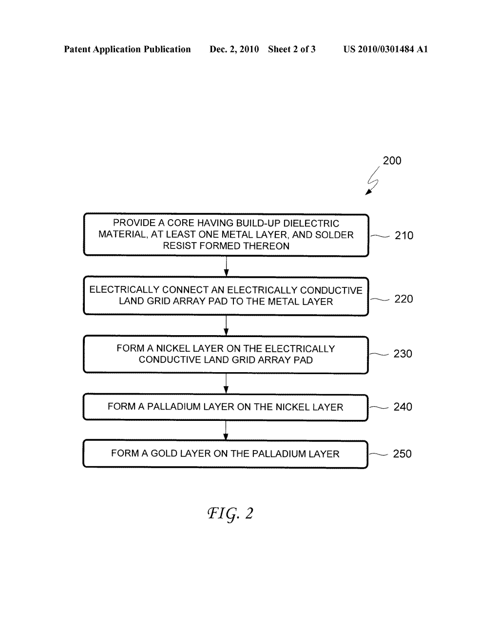 LGA SUBSTRATE AND METHOD OF MAKING SAME - diagram, schematic, and image 03