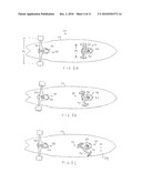 SKATEBOARD PROVIDING SUBSTANTIAL FREEDOM OF MOVEMENT OF THE FRONT TRUCK ASSEMBLY diagram and image
