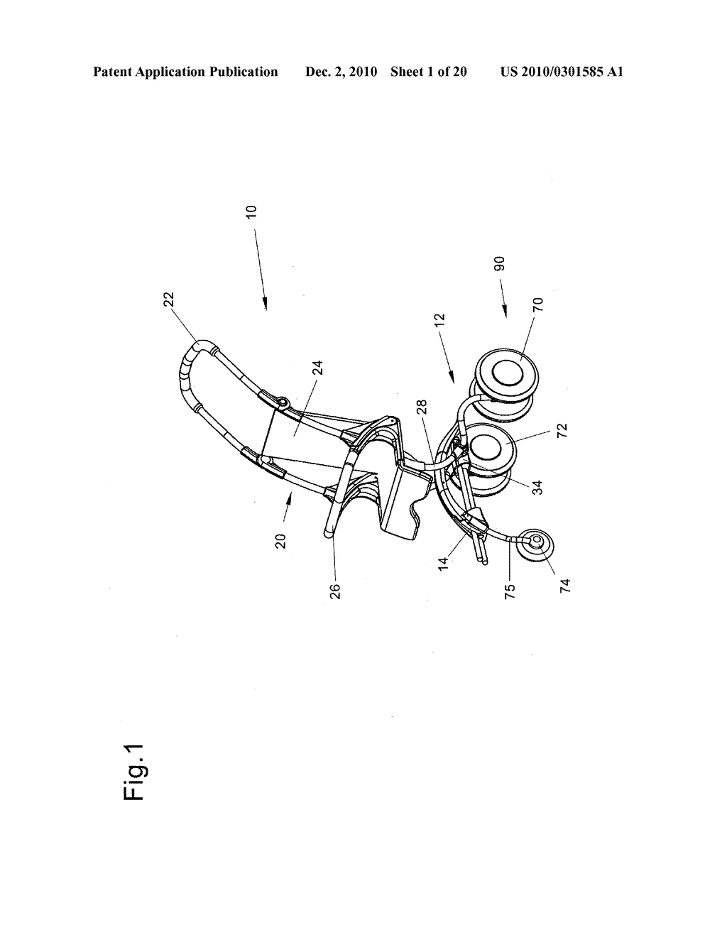 CONVERTIBLE SINGLE AND MULTI-SEAT STROLLER - diagram, schematic, and image 02