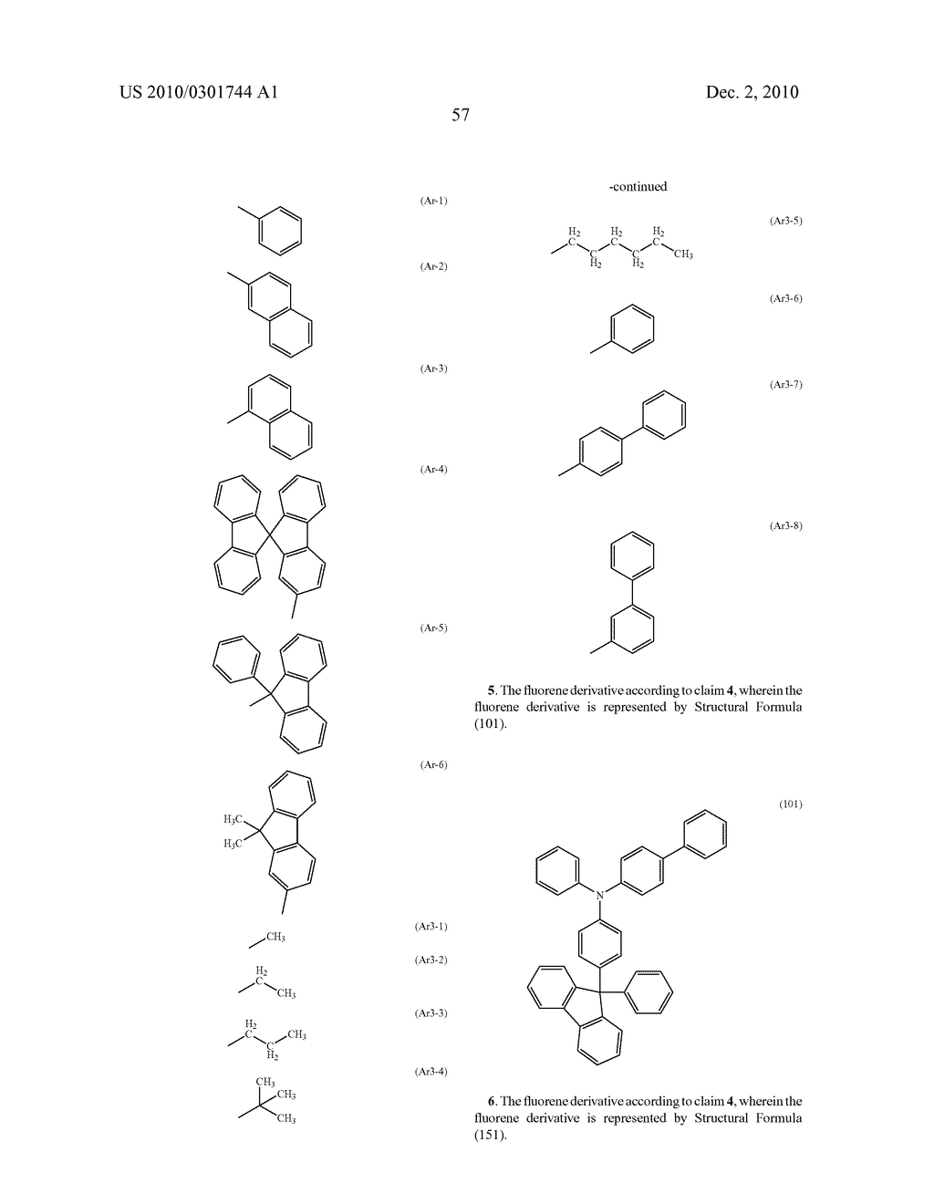 FLUORENE DERIVATIVE, LIGHT-EMITTING ELEMENT, LIGHT-EMITTING DEVICE, ELECTRONIC DEVICE, AND LIGHTING DEVICE - diagram, schematic, and image 99