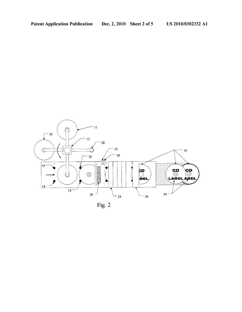 METHOD AND APPARATUS FOR PRECISE ALIGNMENT ON A CONTINUOUS BELT DISC PRINTER - diagram, schematic, and image 03