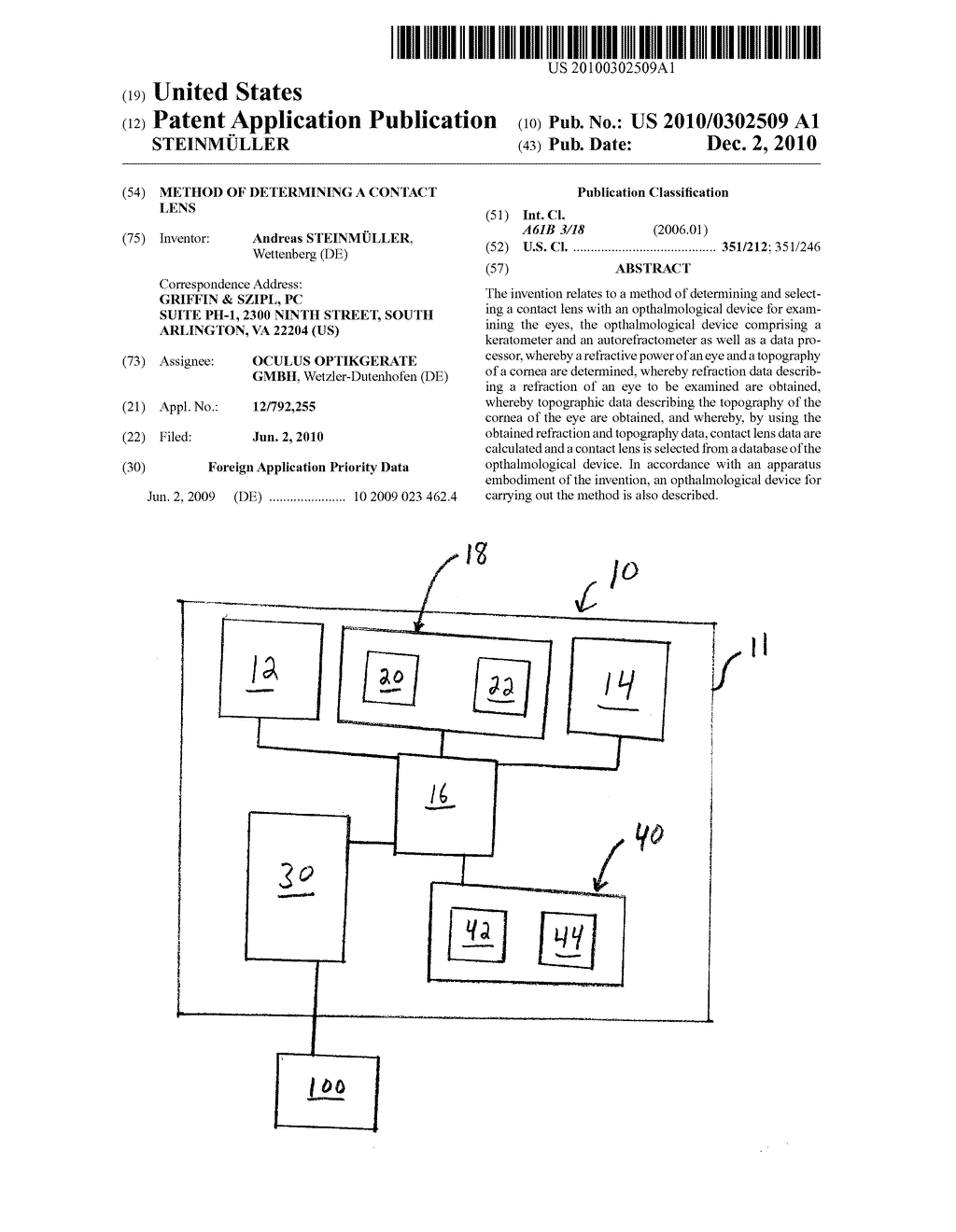 METHOD OF DETERMINING A CONTACT LENS - diagram, schematic, and image 01