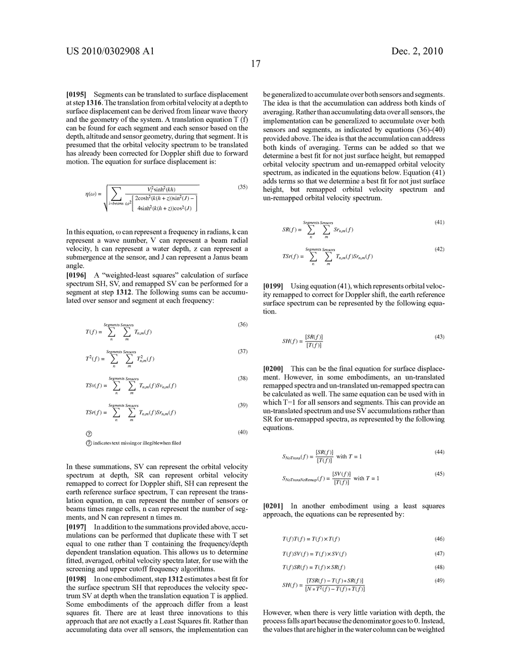 SYSTEM AND METHOD FOR DETERMINING WAVE CHARACTERISTICS FROM A MOVING PLATFORM - diagram, schematic, and image 40