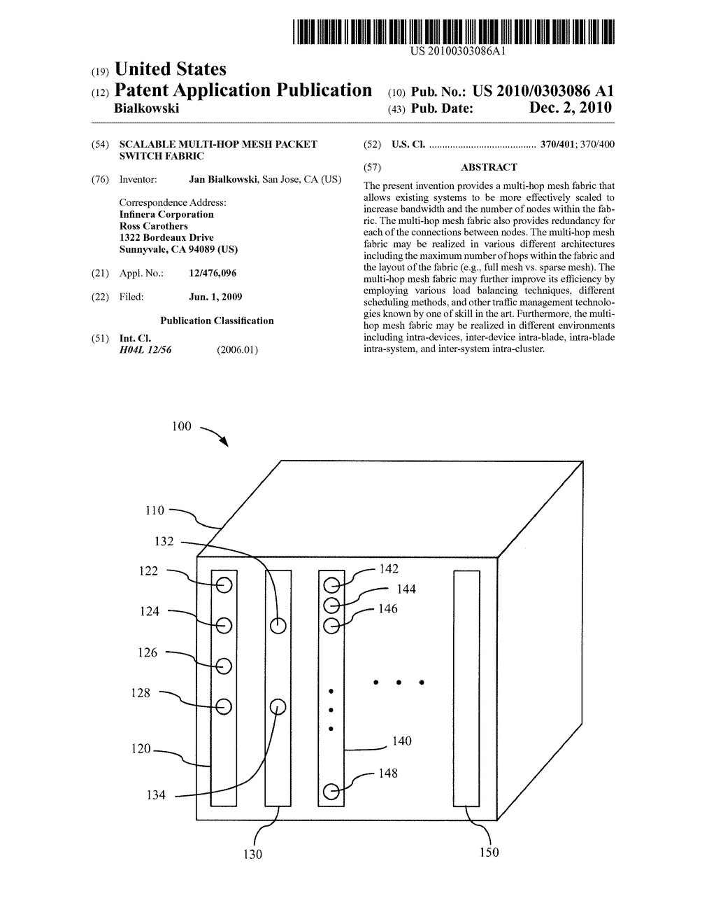 Scalable Multi-Hop Mesh Packet Switch Fabric - diagram, schematic, and image 01