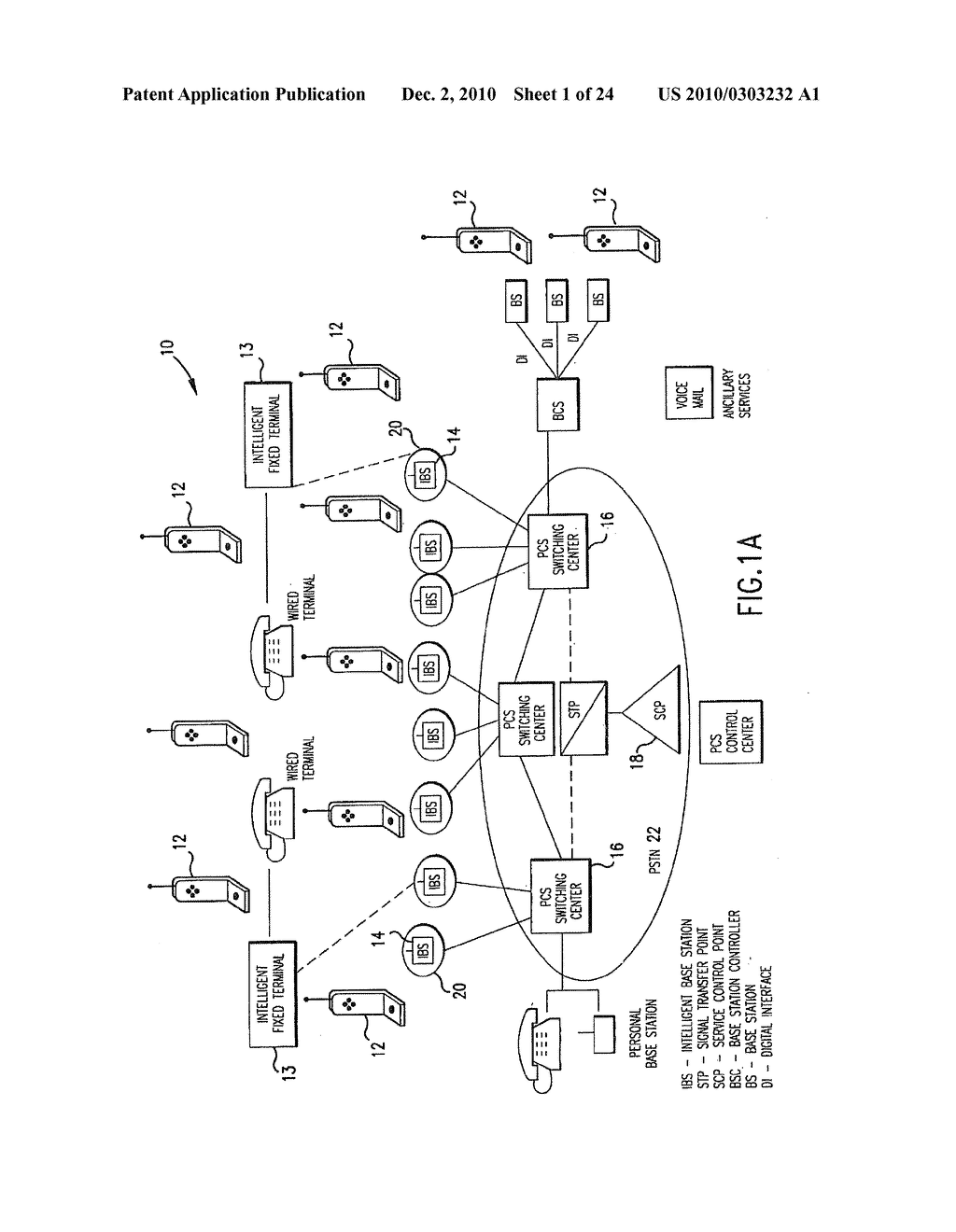 Wireless Digital Personal Communications System Having Voice/Data/Image Two-Way Calling and Intercell Hand-Off Provided Through Distributed Logic Resident in Portable Handset Terminals, Fixed Terminals, Radio Cell Base Stations and Switched Telephone Network - diagram, schematic, and image 02