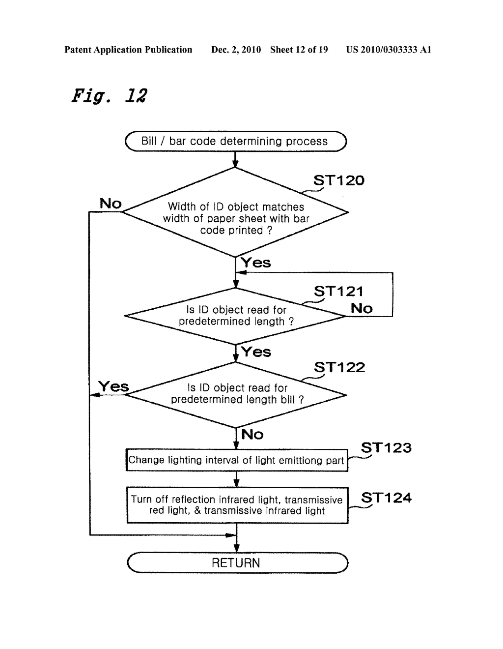 BANKNOTE PROCESSING DEVICE AND AUTHENTICATION DETERMINING AND PROCESSING METHOD - diagram, schematic, and image 13