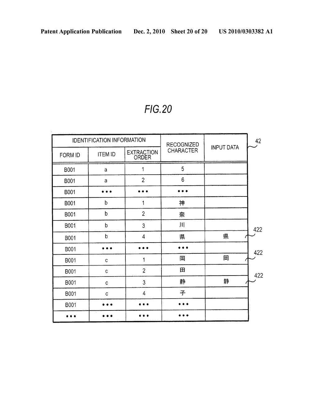 DATA INPUT SYSTEM, DATA INPUT RECEIVING DEVICE, DATA INPUT RECEIVING METHOD AND COMPUTER READABLE MEDIUM - diagram, schematic, and image 21