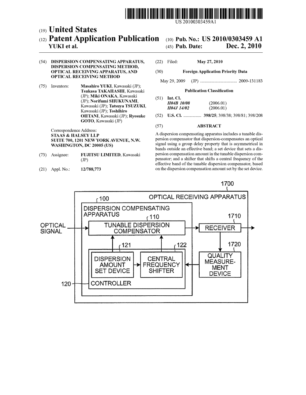 DISPERSION COMPENSATING APPARATUS, DISPERSION COMPENSATING METHOD, OPTICAL RECEIVING APPARATUS, AND OPTICAL RECEIVING METHOD - diagram, schematic, and image 01