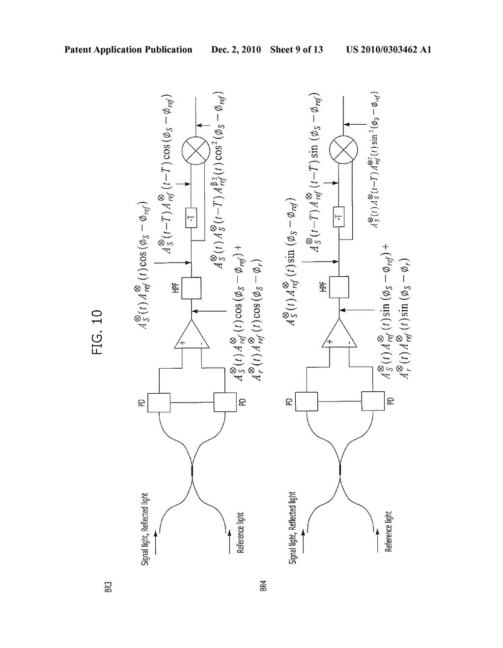 OPTICAL DETECTION DEVICE IN WDM-PON AND METHOD FOR SAME - diagram, schematic, and image 10