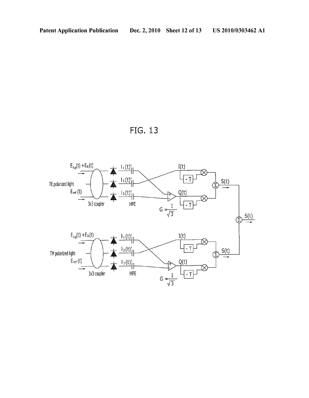 OPTICAL DETECTION DEVICE IN WDM-PON AND METHOD FOR SAME - diagram, schematic, and image 13