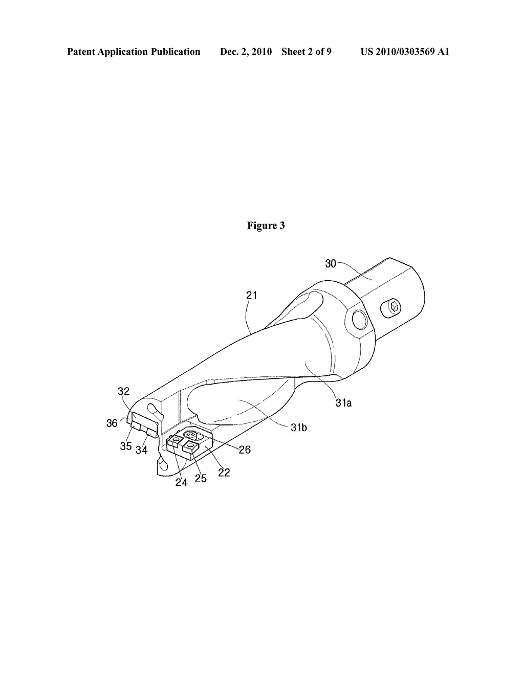 Rotating Tool for Processing Holes Provided with Cartridges Having Cutting Inserts - diagram, schematic, and image 03