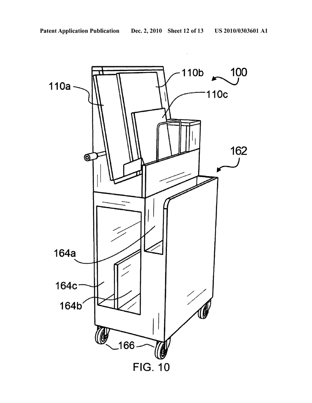 Rack for holding x-ray cassettes and the like - diagram, schematic, and image 13