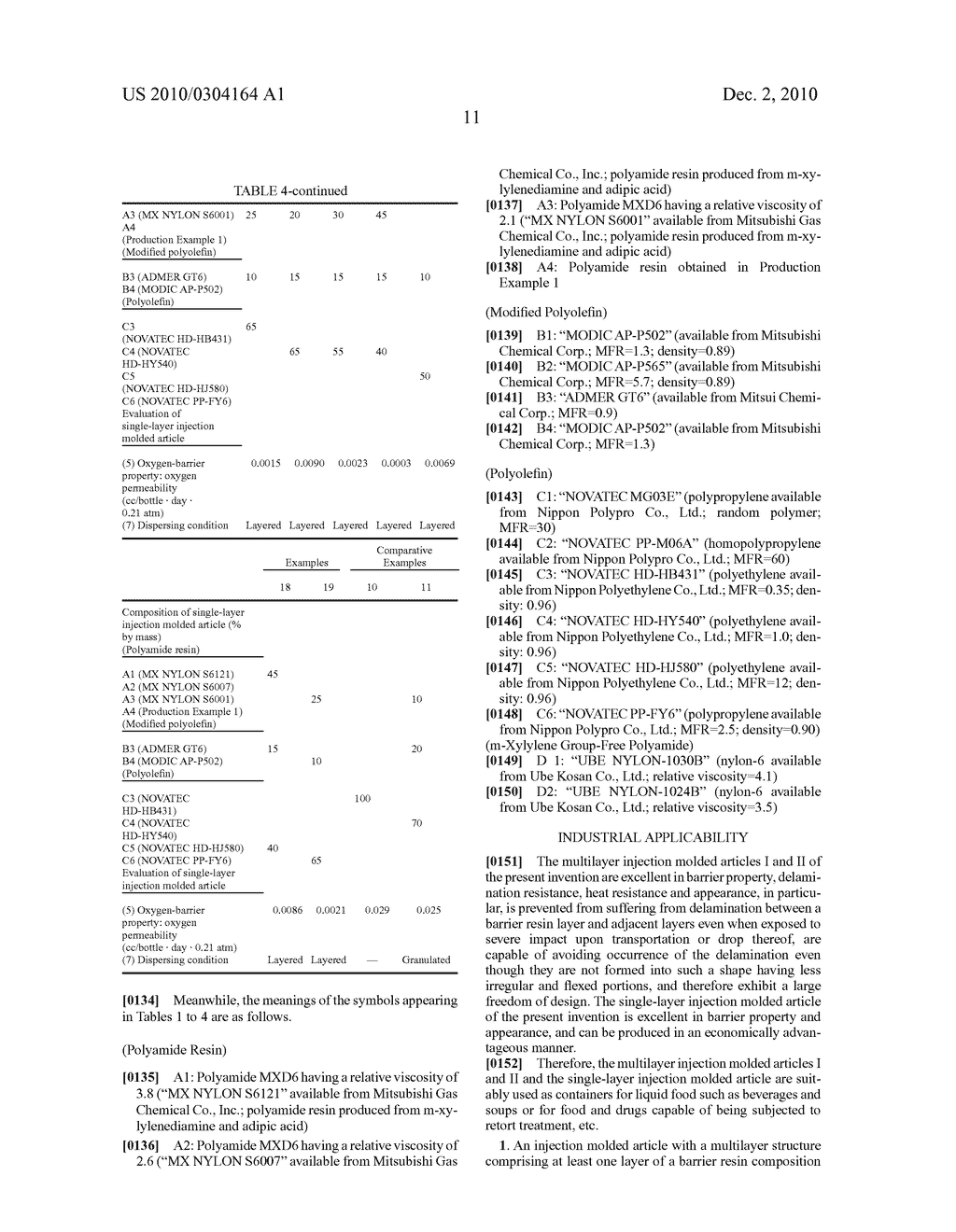 INJECTION MOLDED BODY HAVING EXCELLENT BARRIER PROPERTY - diagram, schematic, and image 12