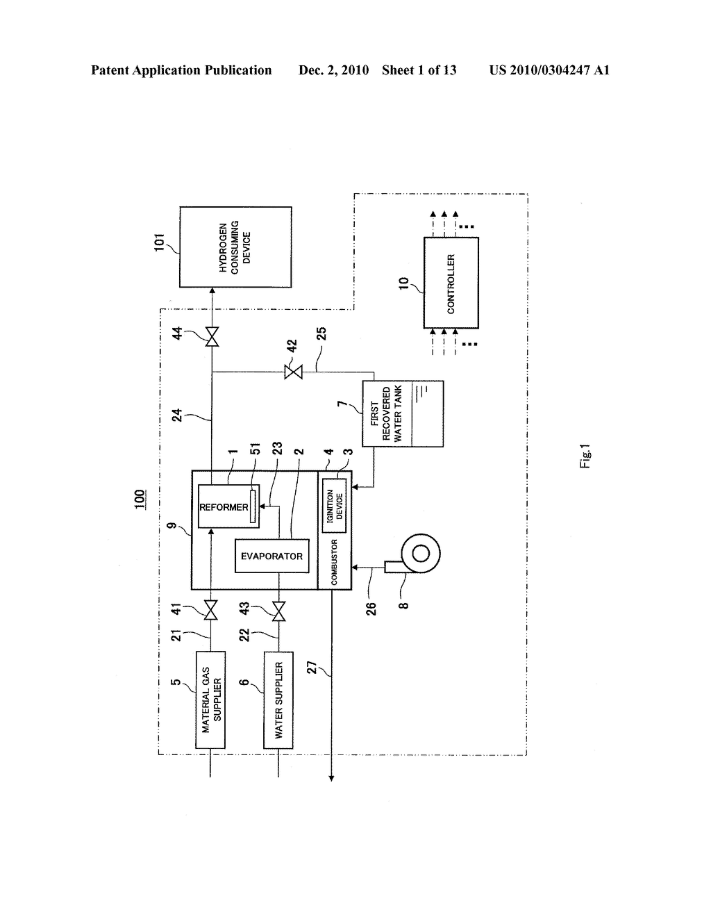 HYDROGEN GENERATOR, FUEL CELL SYSTEM COMPRISING HYDROGEN GENERATOR, AND OPERATION METHOD OF HYDROGEN GENERATOR, AND OPERATION METHOD OF FUEL CELL SYSTEM - diagram, schematic, and image 02